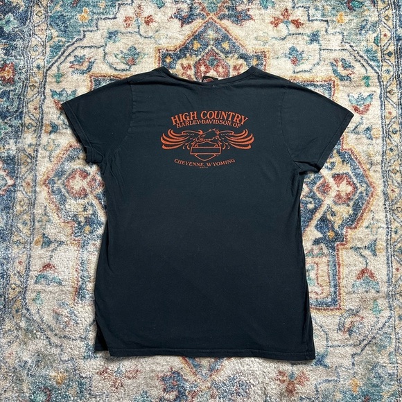 Harley Davidson V-Neck Logo T-shirt Medium - Picture 2 of 5